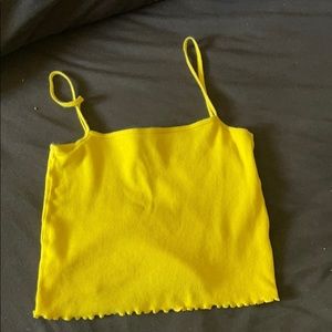 Yellow crop top